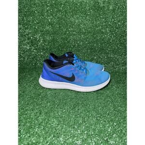 Nike Free RN Blue Mesh Running Shoes Athletic Sneaker‎ Women Size 6.5 831509-404
